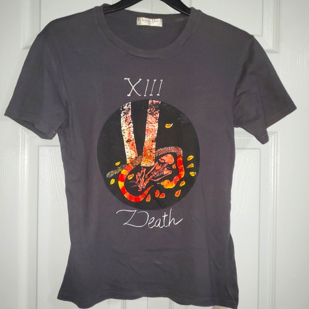 Christian Dior Auth. CD Vintage Motherpeaxe Top Tshirt Sz.Medium